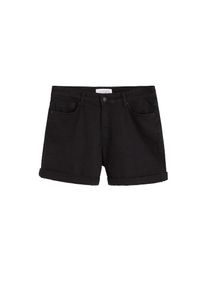 Violeta by Mango, Damen Shorts 'Vicky', Black Denim