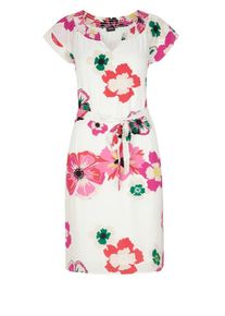 s.Oliver BLACK LABEL, Damen Sommerkleid, Rosa / Wei&szlig;