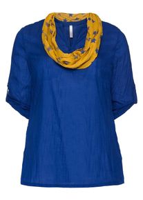 sheego Casual, Damen Tunika, Royalblau / Gelb