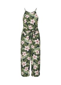 Khujo, Damen Jumpsuit 'Solenn', Grün / Rosa / Schwarz