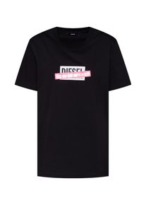 Diesel, Damen Shirt 'T-Sily-WL', Pink / Schwarz / Wei&szlig;