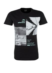 Q/S Designed By, Herren T-Shirt, Grau / Mint / Schwarz