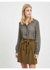 Vila, Damen Hemd, Navy / Gelb / Wei&szlig;