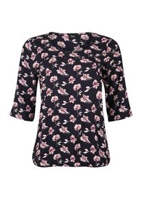 ZIZZI, Damen Bluse 'XMY AMY, 3/4, BLOUSE', Dunkelblau / Rosa