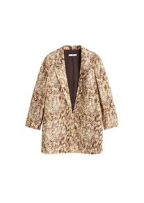 Mango, Damen Blazer 'Rosendo4', Beige / Sand / Braun / Hellbraun / Dunkelbraun