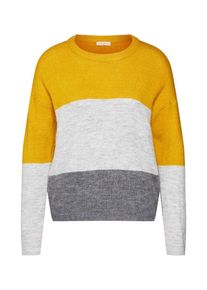 Jacqueline de Yong, Damen Pullover 'JDYNEWELANOR L/S PULLOVER KNT', Gelb / Grau