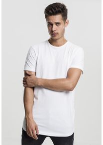 Urban Classics, Herren Shirt 'Peached Shaped Long Tee', Weiß