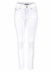 Arizona, Damen Röhrenjeans Bauch-Weg-Jeans mit klassischer Leibhöhe, Weiß