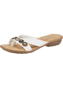 Rieker, Damen Pantoletten, Wei&szlig;