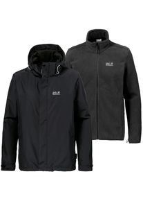 Jack Wolfskin, Herren 'Arland 3In1' Outdoorjacke, Schwarz