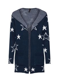 Key Largo, Damen Strickjacke, Navy / Weiß