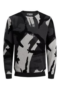 Jack & Jones JACK & JONES, Herren Strickpullover, Grau / Schwarz