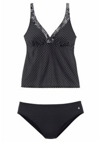 s.Oliver RED LABEL, Damen Bügel-Tankini, Schwarz / Weiß