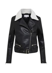 ABOUT YOU, Damen Kunstlederjacke 'Lynn', Schwarz / Offwhite