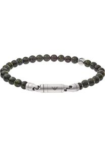 Emporio Armani, Herren Armband 'EGS2504040', Gr&uuml;nmeliert / Silber