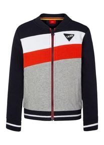 s.Oliver Junior, Sweatjacke, Kobaltblau / Grau / Rot / Weiß