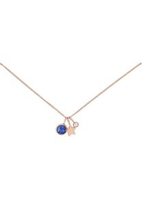 Fossil, Damen Kette 'Vintage Motifs', Blau / Rosegold / Silber