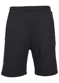 Urban Classics, Herren Sweatshorts, Feuerrot / Schwarz / Weiß