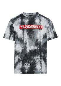 J. Lindeberg J.Lindeberg, Herren T-Shirt 'Dale Distinct', Stone / Rot / Wei&szlig;