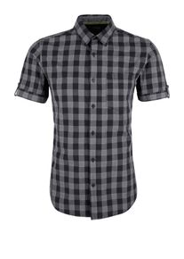 s.Oliver RED LABEL, Herren Hemd, Grau / Schwarz