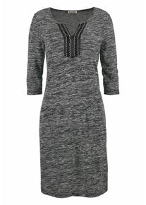 Boysen's BOYSEN'S, Damen Jerseykleid, Graumeliert / Schwarz