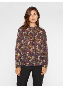 Y.A.S, Damen Bluse, Gelb / Dunkelgrün / Dunkellila