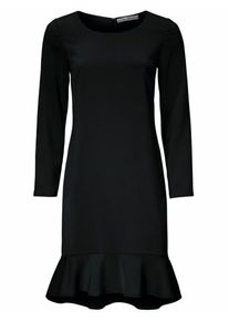 Heine, Damen Cocktailkleid mit Volant, Schwarz
