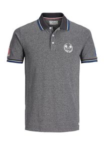PRODUKT, Herren Poloshirt, Blau / Basaltgrau / Wei&szlig;
