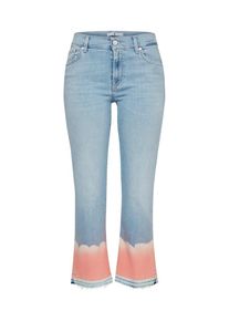 7 For All Mankind, Damen Jeans 'CROPPED BOOT UNROLLED', Blue Denim / Koralle