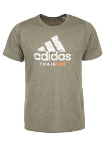 adidas Performance, Herren Funktionsshirt, Oliv / Wei&szlig;