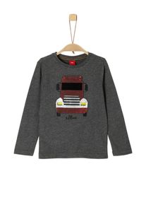 s.Oliver Junior, Langarmshirt, Gelb / Basaltgrau / Blutrot / Schwarz / Silber / Weiß