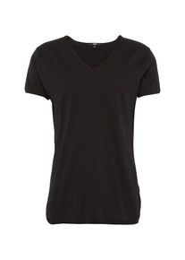 tigha, Herren Shirt mit V-Ausschnitt 'Malik', Schwarz