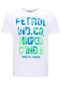 PETROL INDUSTRIES, Herren T-Shirt, Blau / Neongrün / Weiß