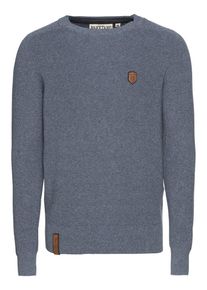 Naketano, Herren Pullover 'Bald Heads & Black Socks', Rauchblau