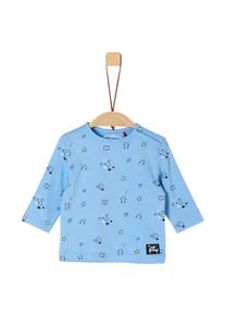 s.Oliver Junior, Mädchen Langarmshirt, Neonblau / Dunkelblau / Weiß