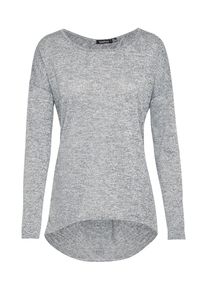 boohoo, Damen Shirt mit Knotenoptik, Hellgrau