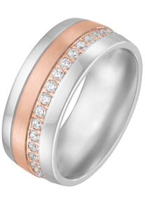 C-Collection, Damen Ring, Rosegold / Silber