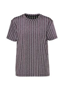 POSTYR, Damen T Shirt 'POSAZALEA ', Dunkellila / Weiß