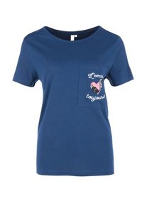 Q/S Designed By, Damen T-Shirt, Blau