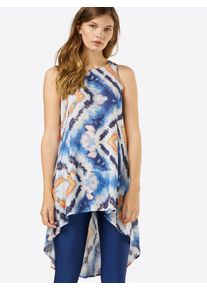 EDC by Esprit, Damen Bluse, Blau / Hellorange / Naturweiß