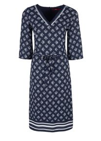 s.Oliver RED LABEL, Damen Kleid, Navy / Weiß