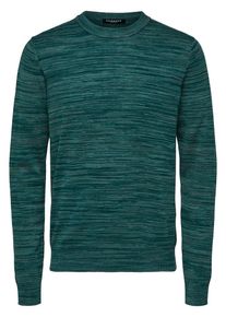 Selected Homme, Herren Pullover 'SLH Carl Space', Gr&uuml;nmeliert