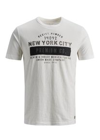Jack & Jones JACK & JONES, Herren T-Shirt, Schwarz / Wei&szlig;meliert