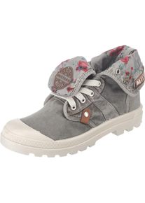 Mustang, Damen Schnürstiefeletten, Grau / Weiß