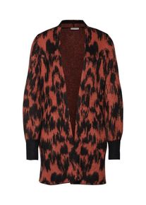 Vila, Damen Strickjacke 'VIBAINI KNIT JACQUARD L/S', Rot / Schwarz