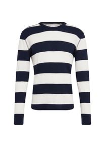 GAP, Herren Shirt 'V-STRIPE THERMAL', Navy / Wei&szlig;