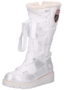 s.Oliver RED LABEL, Damen Stiefel, Silbergrau / Rot / Wei&szlig;