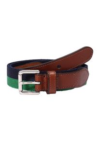 Polo Ralph Lauren, Herren Gürtel '34MM BRAID FABRIC STRTCH BLT', Navy / Braun / Grün