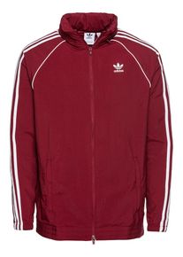 adidas originals, Herren Übergangsjacke 'SST WINDBREAKER', Burgunder / Weiß