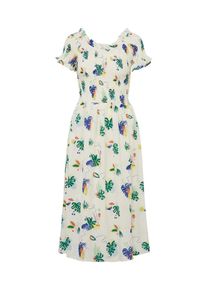 Nümph NÜMPH, Damen Kleid 'Cydney', Blau / Grasgrün / Weiß